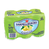 Sanpellegrino  pompelmo; sparkling grapefruit beverage with 16% juice from concentrate, 6- 11.15 fl oz cans Left Picture